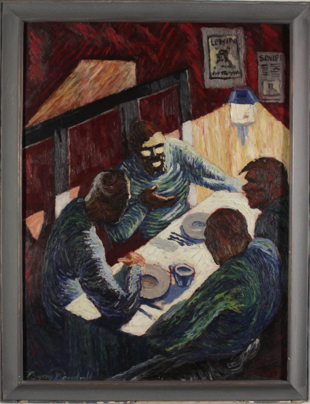 Byron Randall comparable auction result: byron randall oil on board