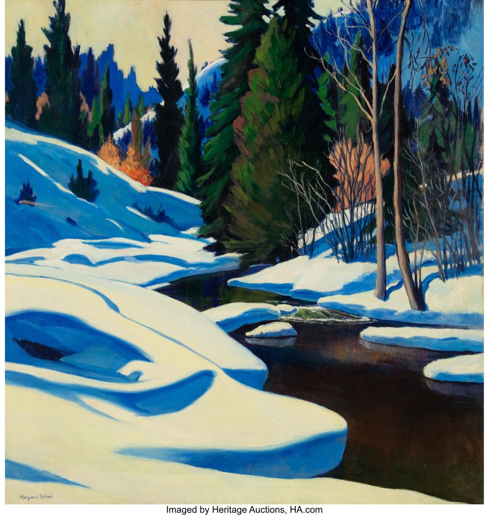 marques e reitzel american 1896 1963 icy river oil on canvas 38 x 36 inches · Heritage Auctions · 2023-06-13 Marques E. Reitzel comparable auction result: marques e reitzel american 1896 1963 icy river oil on canvas 38 x 36 inches