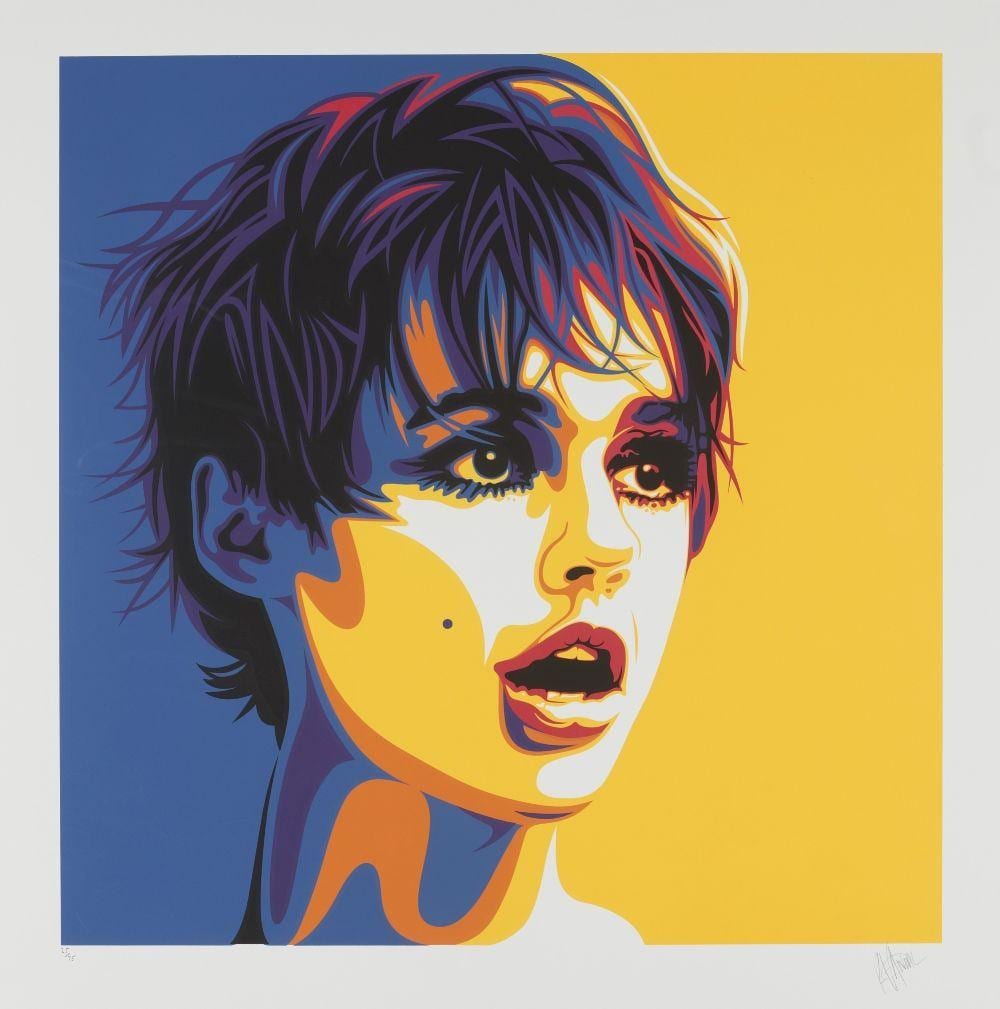 Rourke Van Dal comparable auction result: rourke van dal british b 1969 andy s girl 2019 screenprint in colours signed in pencil and nu