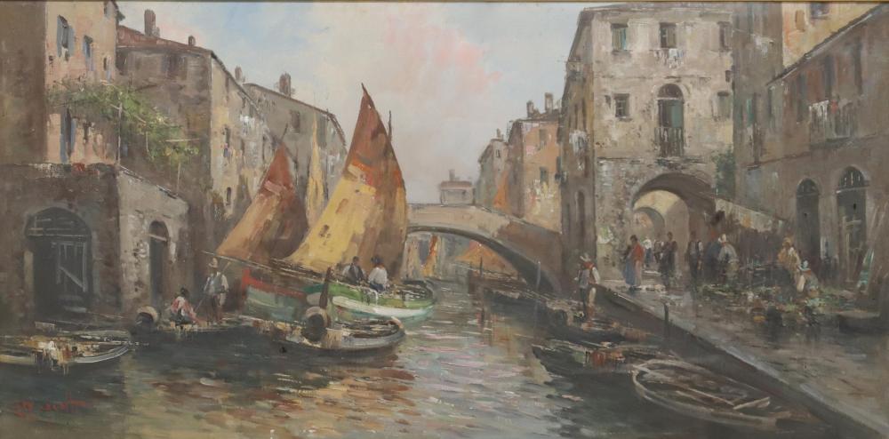 Ercole Magrotti comparable auction result: ercole magrotti 1890 1967 sunset in chioggia
