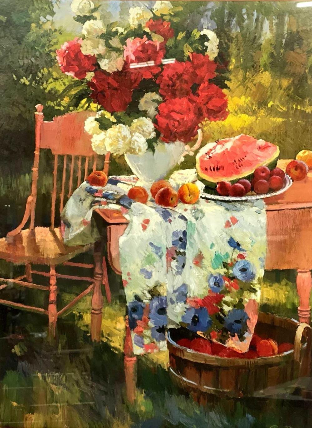 Donald Ricks comparable auction result: don ricks floral feast
