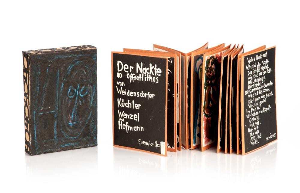 Claus Weidensdorfer comparable auction result: claus weidensdorfer andreas k chler j rgen wenzel und veit hofmann der nackte 1986