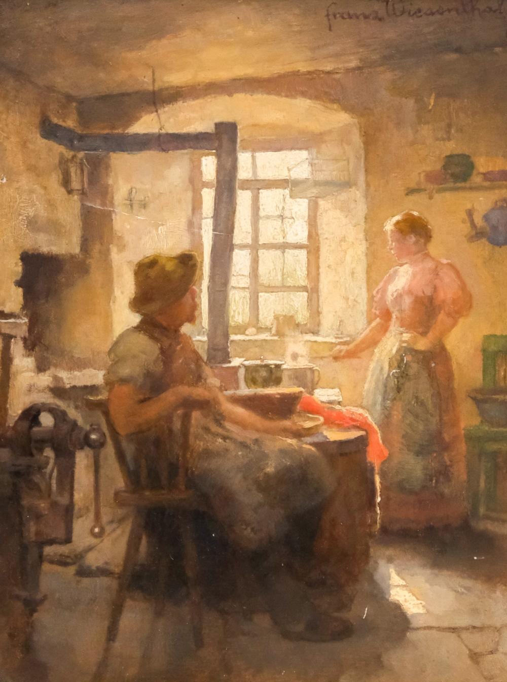 Franz Wiesenthal comparable auction result: franz wiesenthal couple in the kitchen