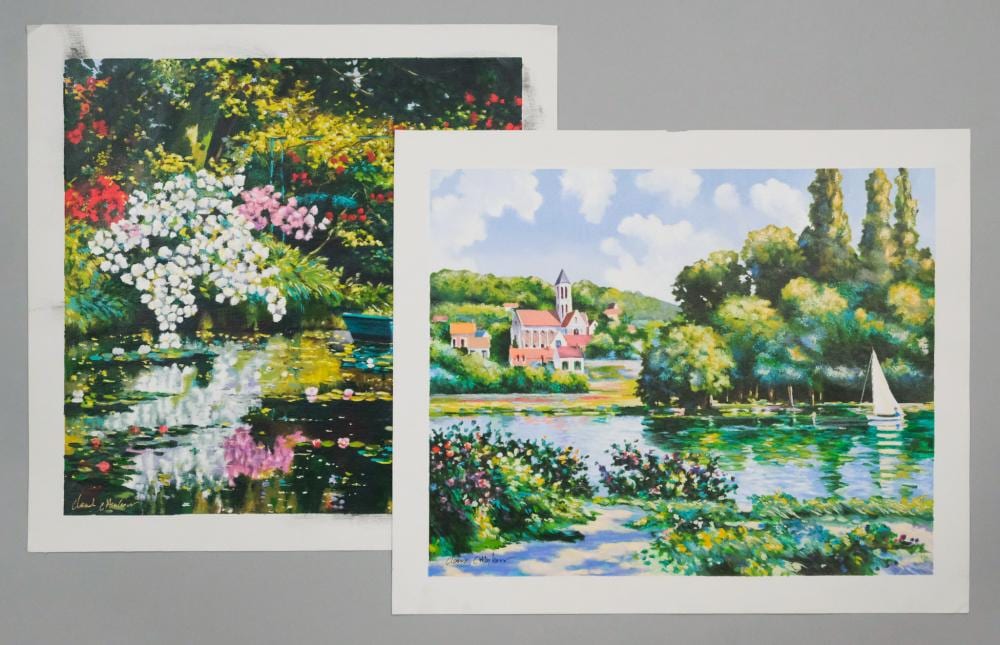 Claude Cambour comparable auction result: claude cambour two prints on canvas