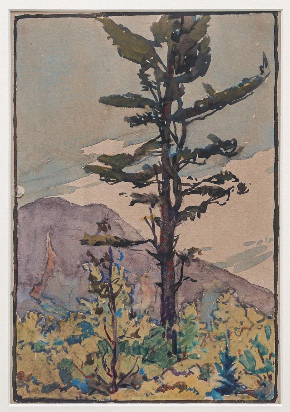 Eliza Draper Gardiner comparable auction result: eliza draper gardiner watercolor new england landscape c1910s