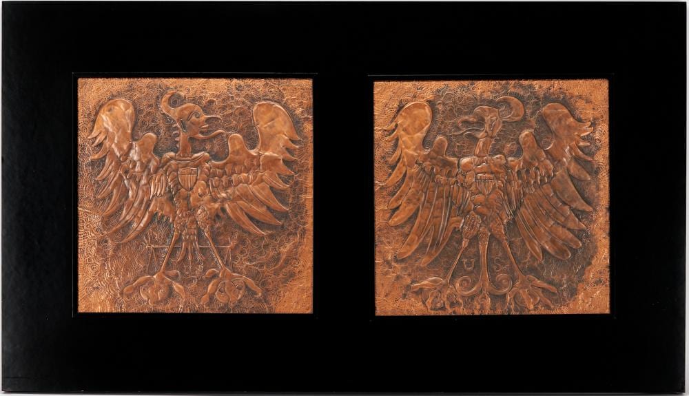 Gregory D. Ridley comparable auction result: greg ridley civil rights era copper eagle panels