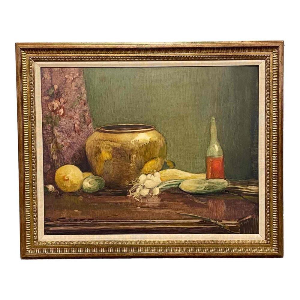 Ettore Caser comparable auction result: ettore caser italian 188 1944 oil on canvas still life