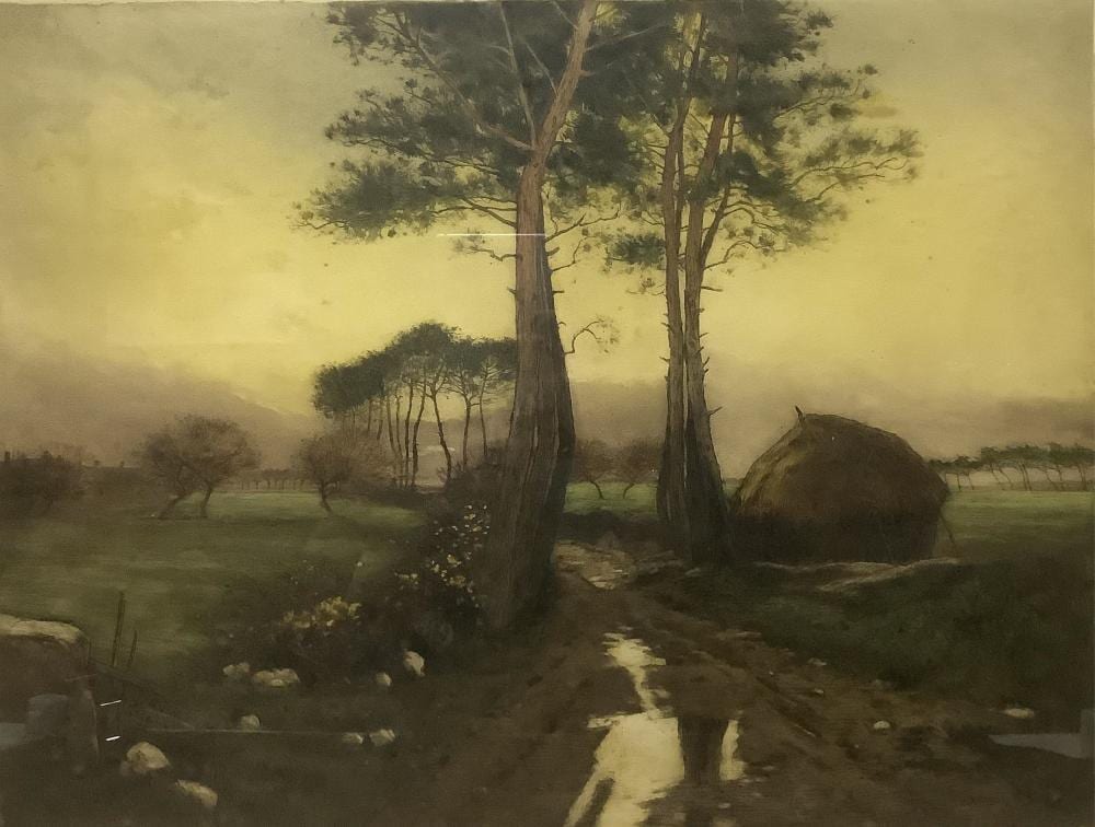 Henri Jourdain comparable auction result: henri jourdain etching on paper french landscape