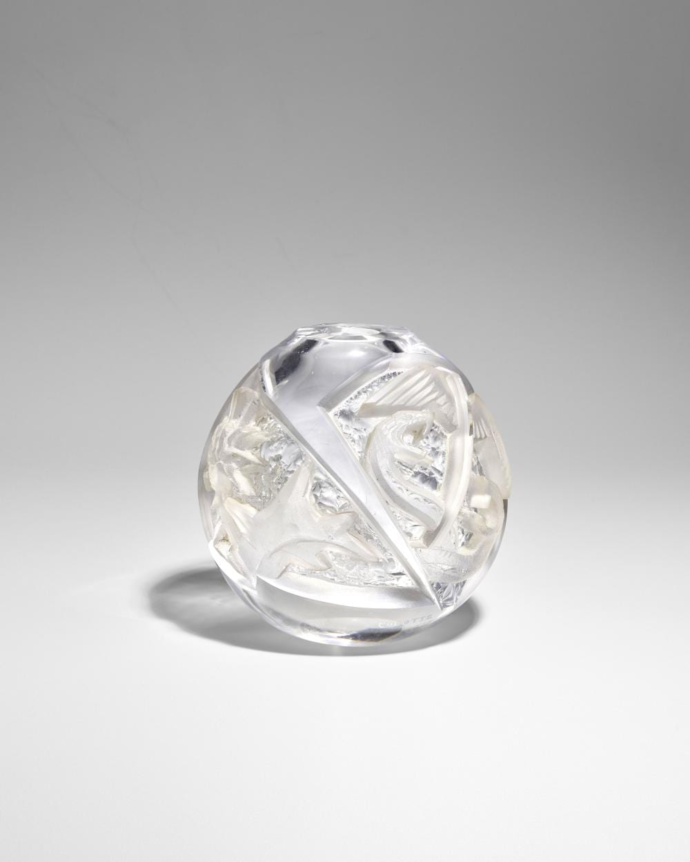 Aristide Colotte comparable auction result: aristide colotte 1885 1959 unique vasecirca 1930 35sculpted chiseled and acid etched glass engraved colotte nancy piece unique diameter 7 1 2in 19cm
