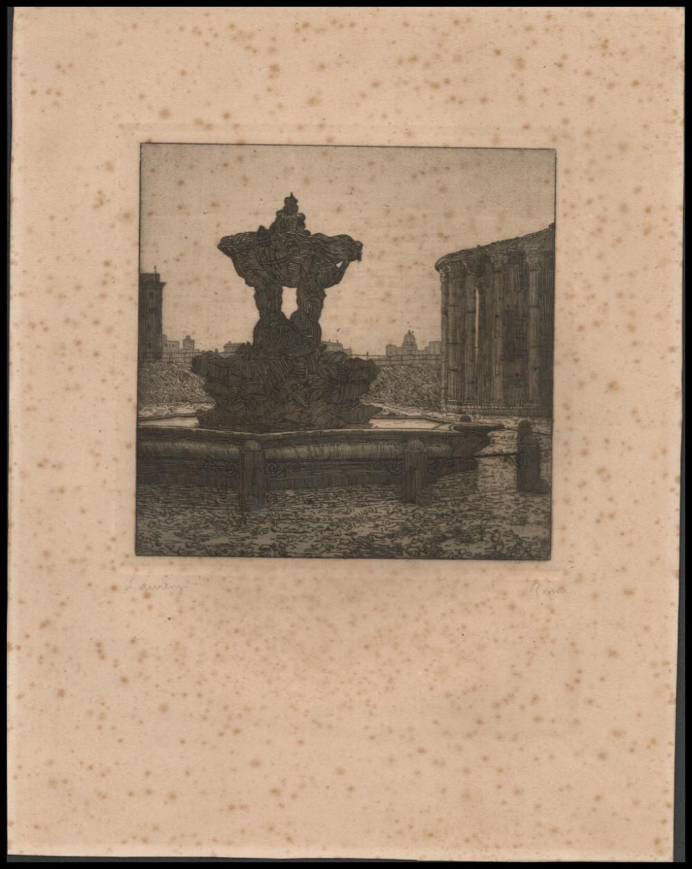 Laurenzio Laurenzi comparable auction result: fontana dei tritoni a roma