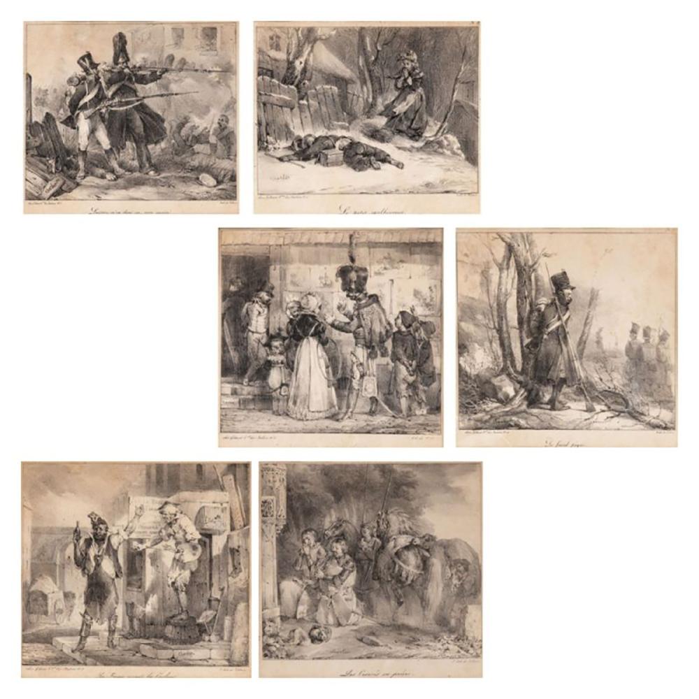 Nicolas-Toussaint Charlet comparable auction result: nicolas toussaint charlet 1792 1845 konvolut sechs grafiken