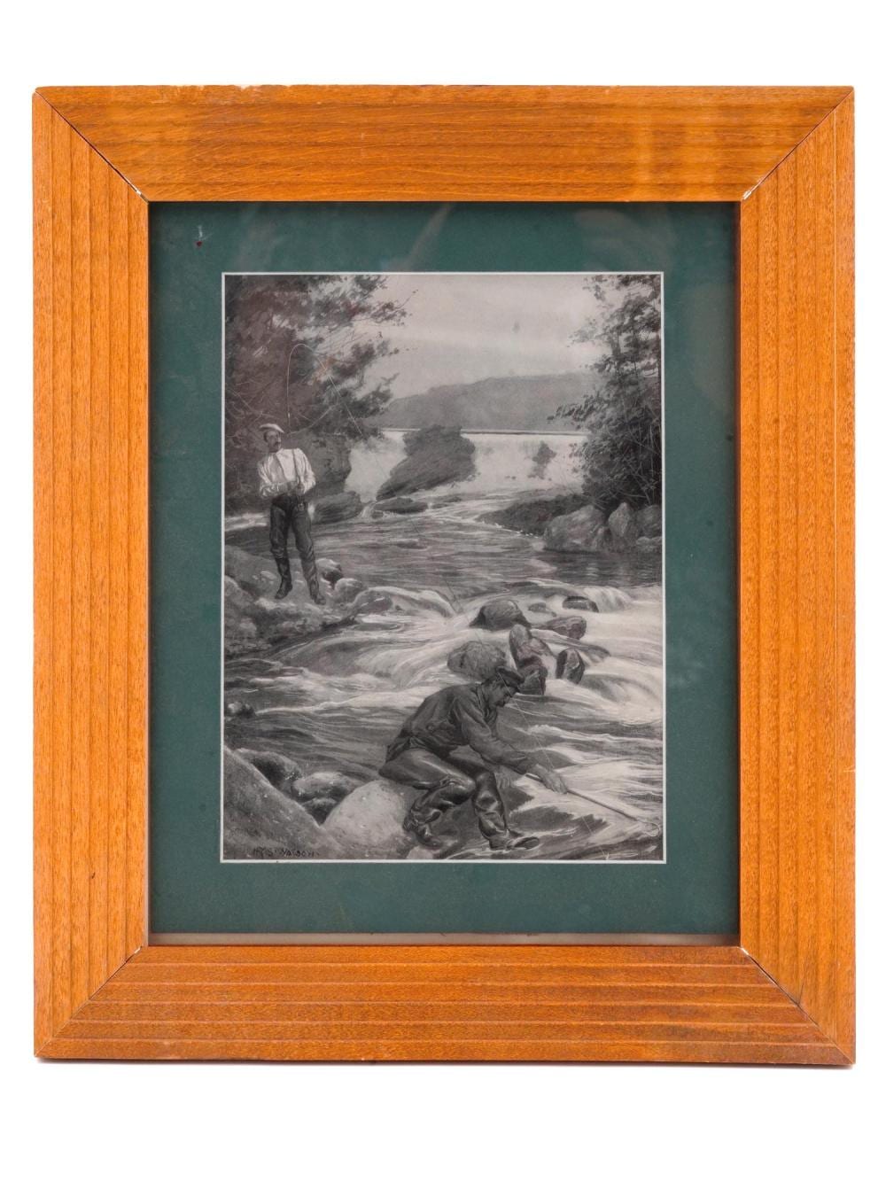 Harry Watson comparable auction result: american illustration lithograph by henry watson
