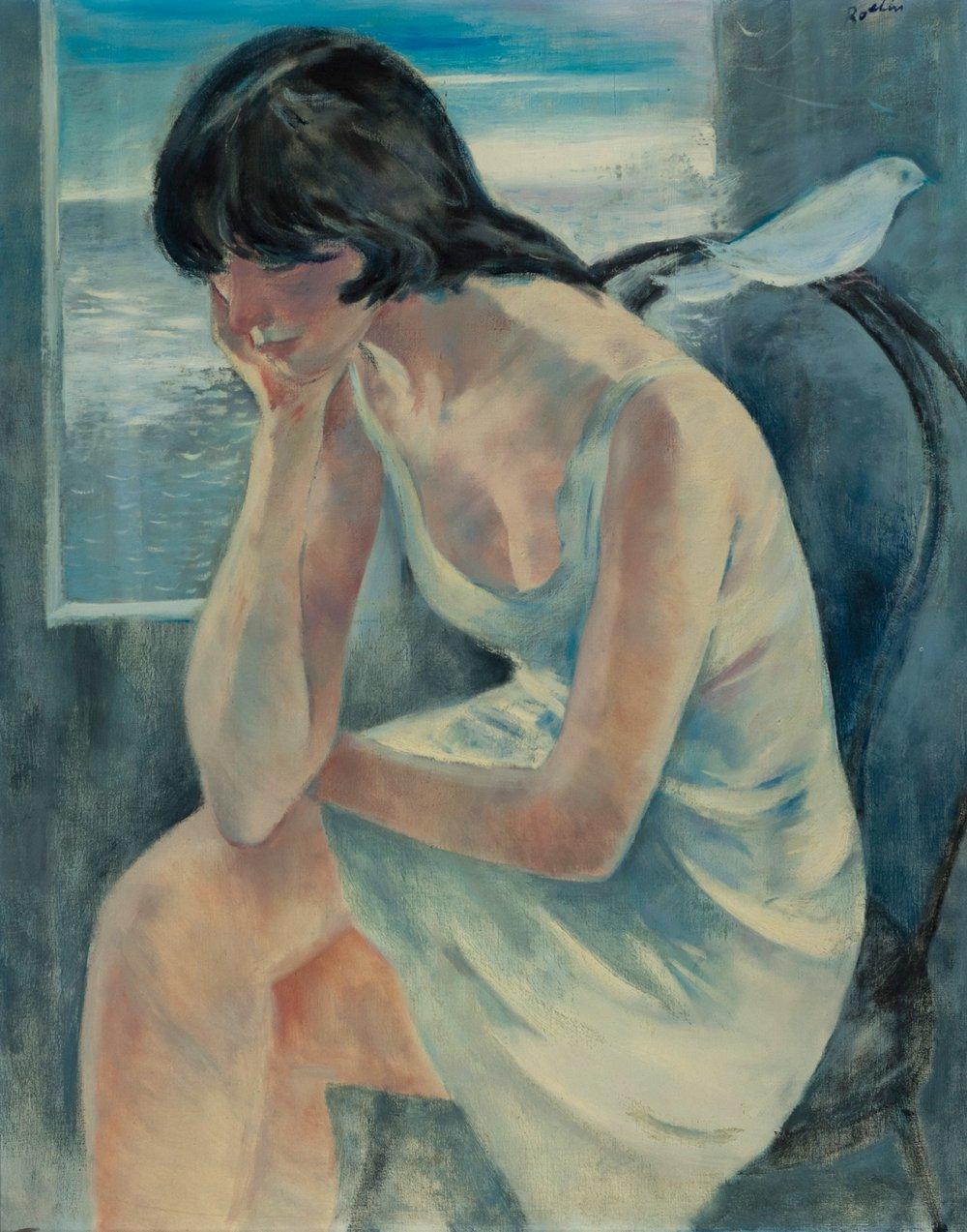 jordi roll n lahoz barcelona 1940 young pensive girl oil on canvas signed in the upper right corner · Setdart Auction House · 2023-06-21 Jordi Rollán comparable auction result: jordi roll n lahoz barcelona 1940 young pensive girl oil on canvas signed in the upper right corner