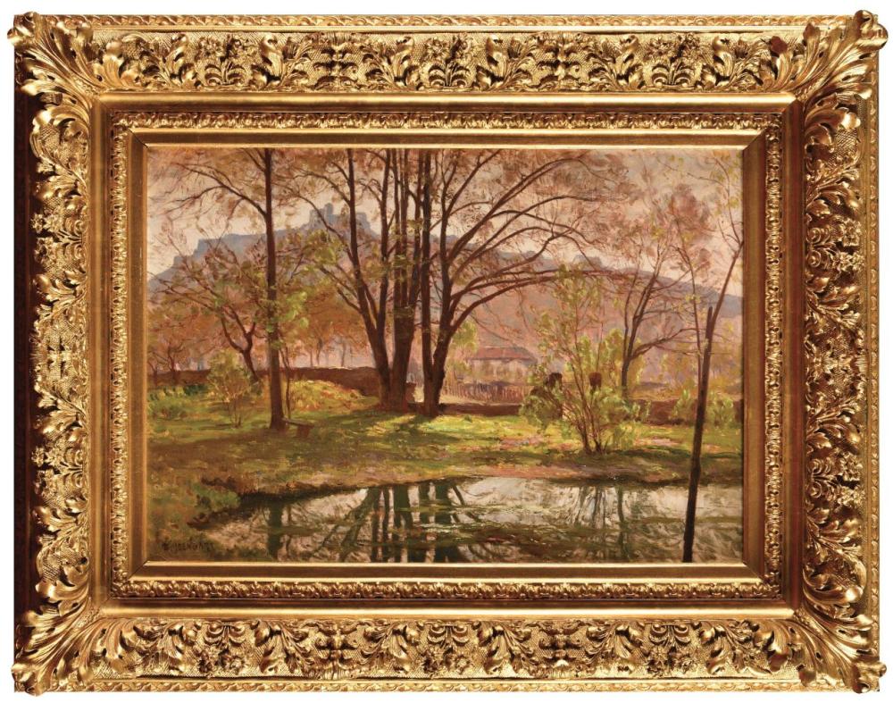 Émile Isenbart comparable auction result: emile isenbart 1846 1921 citadelle de besan on vue depuis les environs du domicile de l artiste