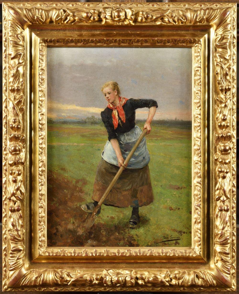 Luis Jiménez y Aranda comparable auction result: luis jim nez y aranda 1845 1928 femme b chant huile sur toile sign situ pontoise et d