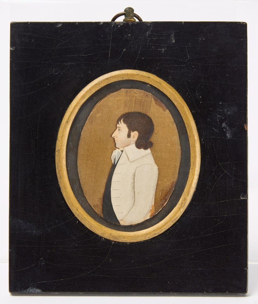 Mary Way comparable auction result: mary way miniature portrait