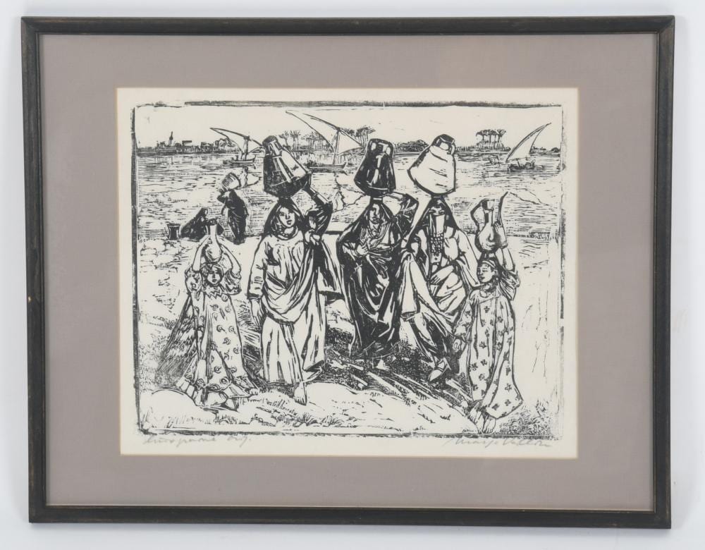 Margot Veillon comparable auction result: margo veillon 1907 2003 woodcut
