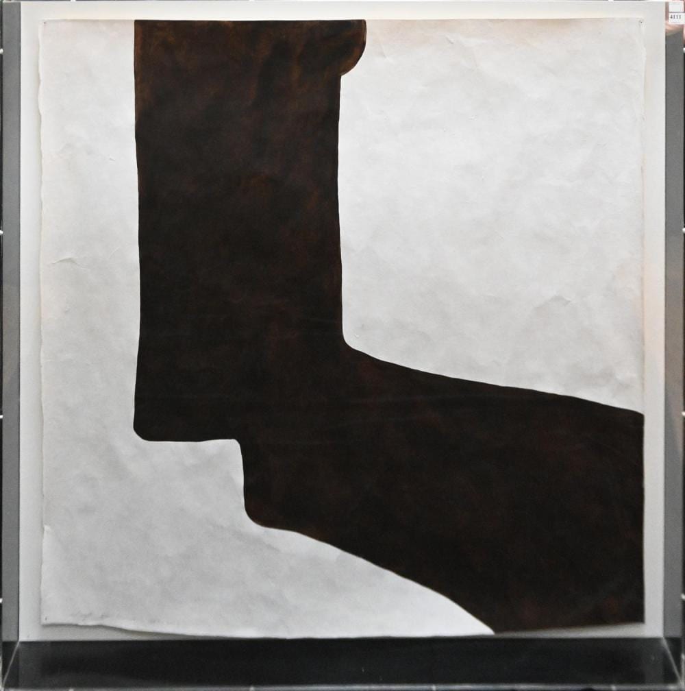 Judith Wright comparable auction result: judith wright one dances series 2003 2004 acrylic on paper in custom plexiglass case signed titled and dated lower left 100 x 1