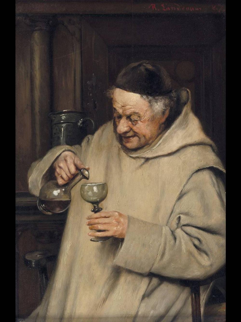 Richard Linderum comparable auction result: richard linderum 1851 dresden 1926 munich monk at the