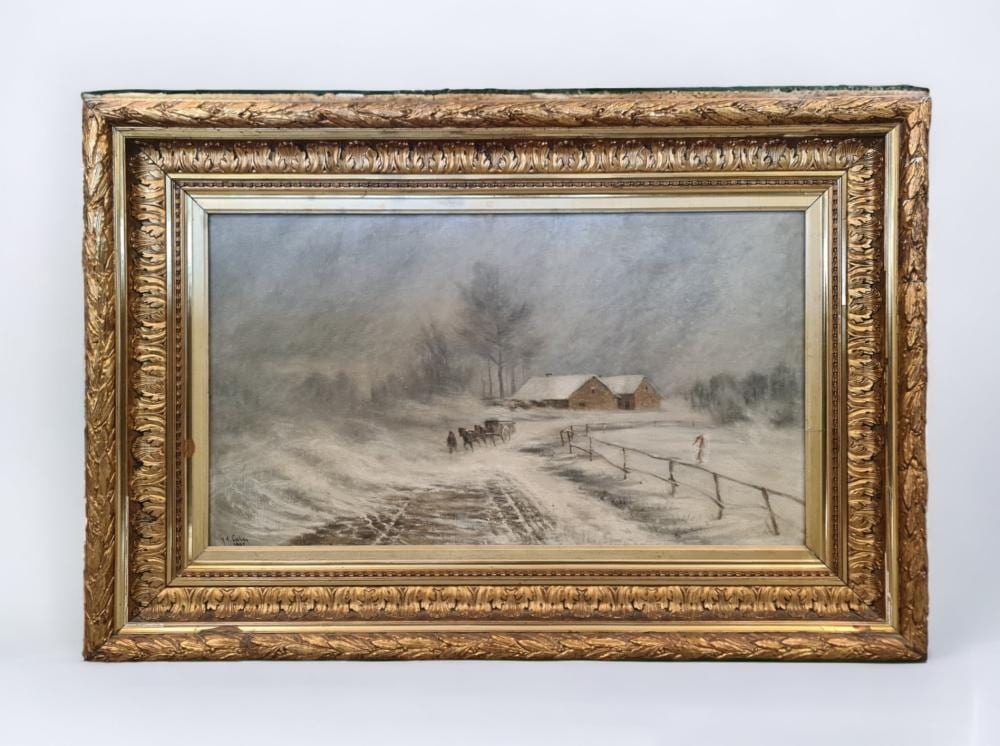 g rard antoine crehay 1844 1936 cole spadoise paysage enneig bel encadrement dor d origine trou dans la toile au niveau du sol enneig dimensions 52 x 102 cm · MJV Soudant · 2023-06-18 Gérard Antoine Crehay comparable auction result: g rard antoine crehay 1844 1936 cole spadoise paysage enneig bel encadrement dor d origine trou dans la toile au niveau du sol enneig dimensions 52 x 102 cm