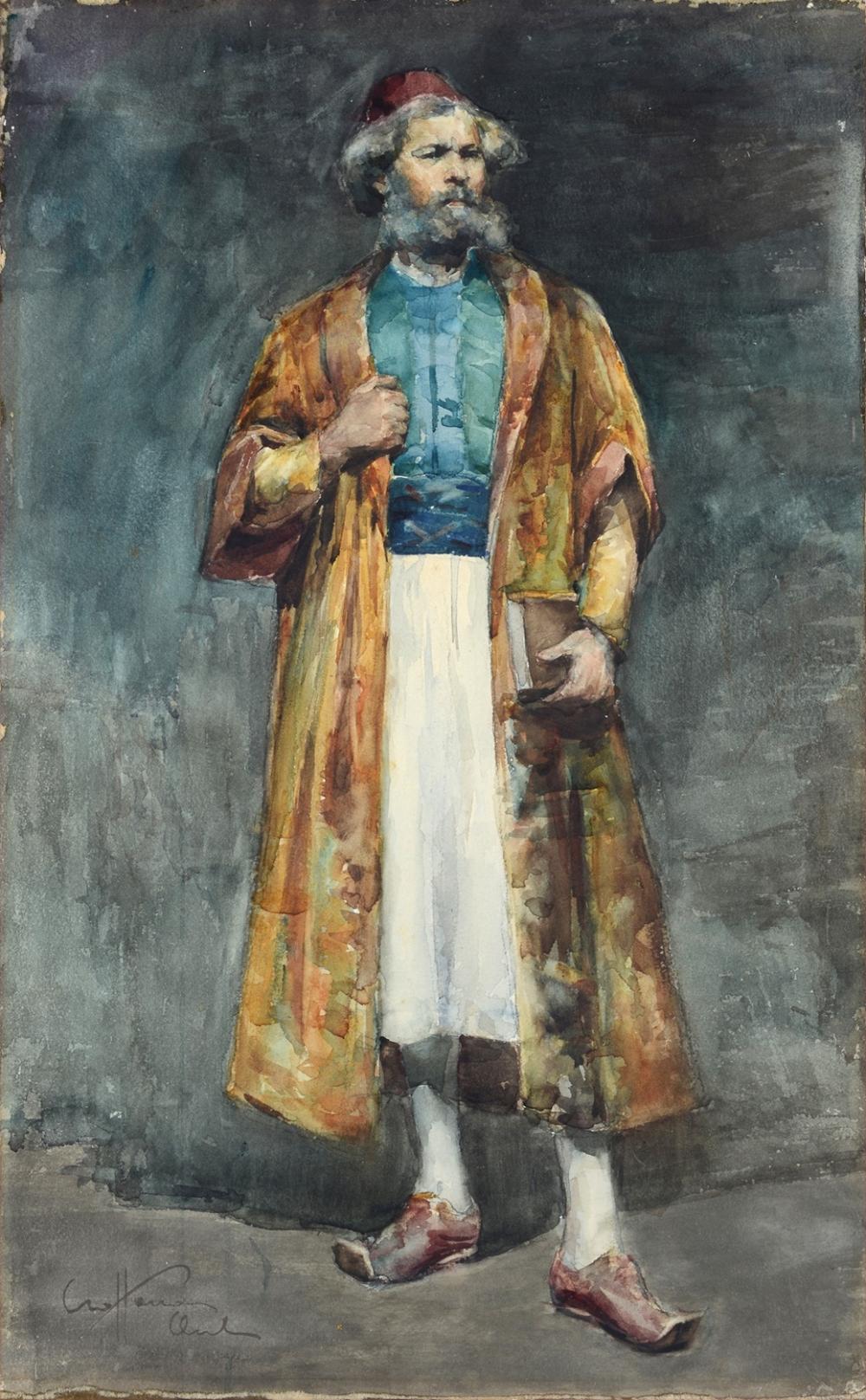 Aurelio Craffonara comparable auction result: aurelio craffonara gallarate 1875 genova 1945 ritratto di arabo