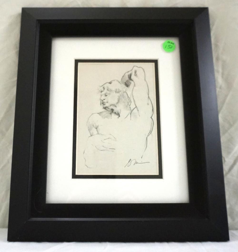 Gary Miles comparable auction result: gary miles male study graphite on paper