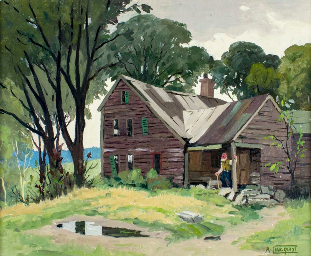 Arthur Lingquist comparable auction result: arthur lingquist sweden ma ct 1889 1975 oil painting