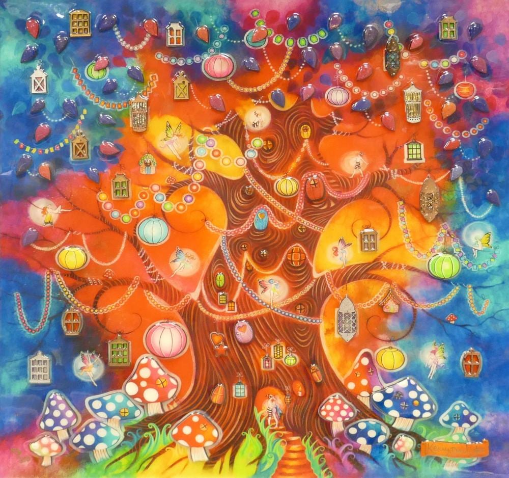 Kerry Darlington comparable auction result: kerry darlington welsh b 1964 193 250 titled a tree of light unique ed