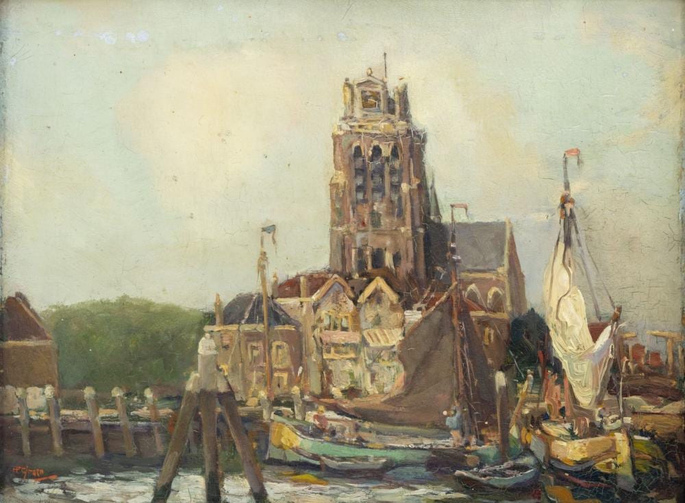 hendrik pieter groen 1886 1964 gezicht op dordrecht · Veilinghuis Onder de Boompjes · 2023-06-19 Hendrik Pieter Groen comparable auction result: hendrik pieter groen 1886 1964 gezicht op dordrecht