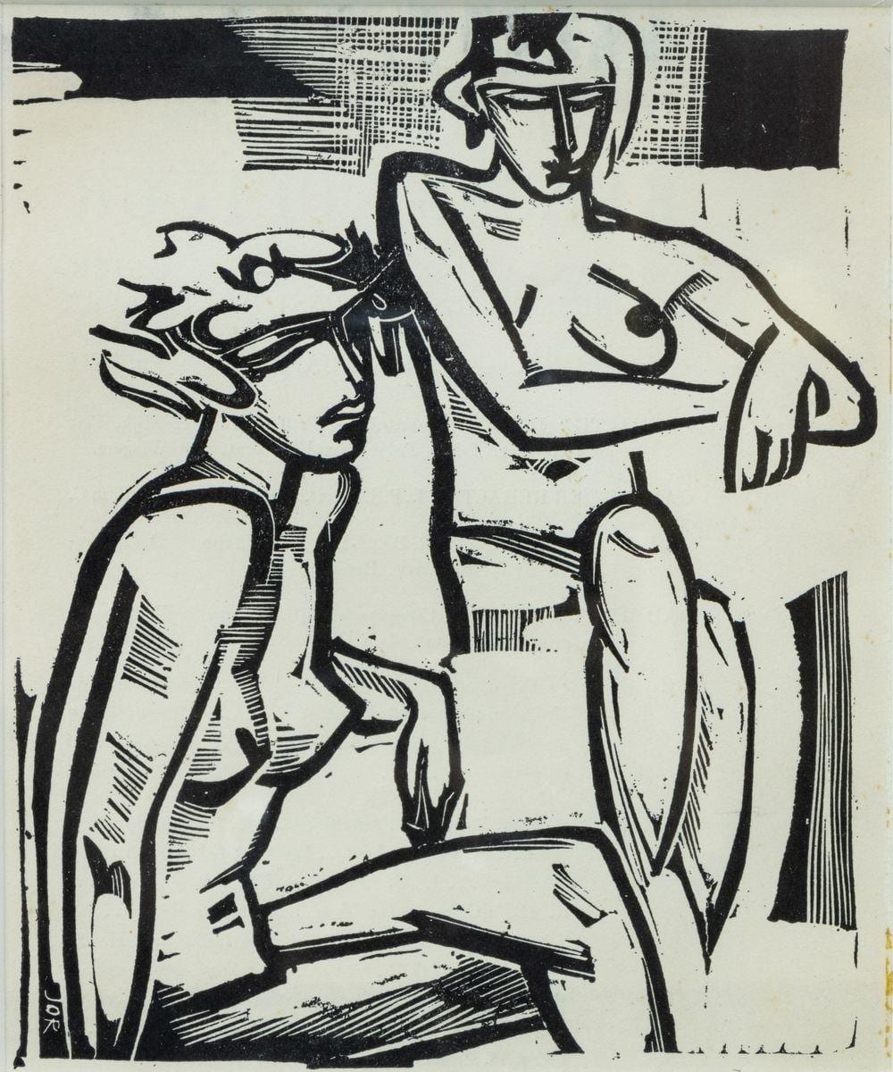 Jan Gerritt Jordens comparable auction result: jan gerrit jordens 1883 1962 twee vrouwelijke naakten