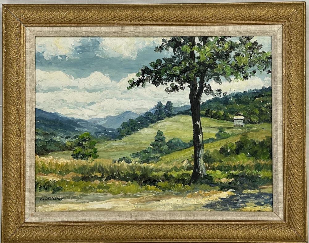 Clarence Ira Dreisbach comparable auction result: framed oil painting on canvas signed clarence ira dreisbach