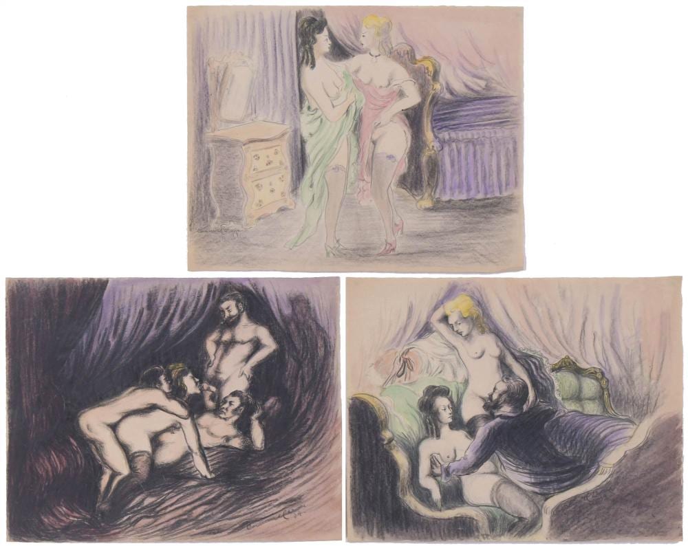 Joan Commeleran Carrera comparable auction result: joan commeleran carrera 1902 1992 three erotic drawings 1939