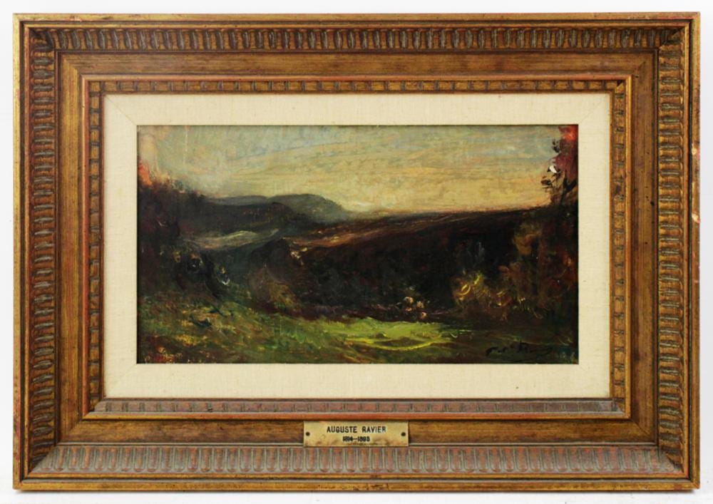 Auguste Ravier comparable auction result: auguste ravier landscape oil on canvas