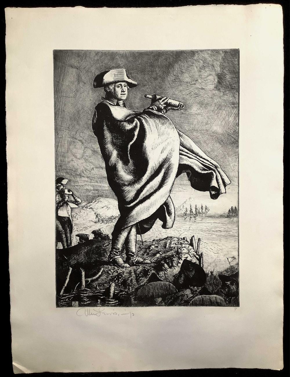 Allen Lewis comparable auction result: allen lewis 1873 1957 etching on paper