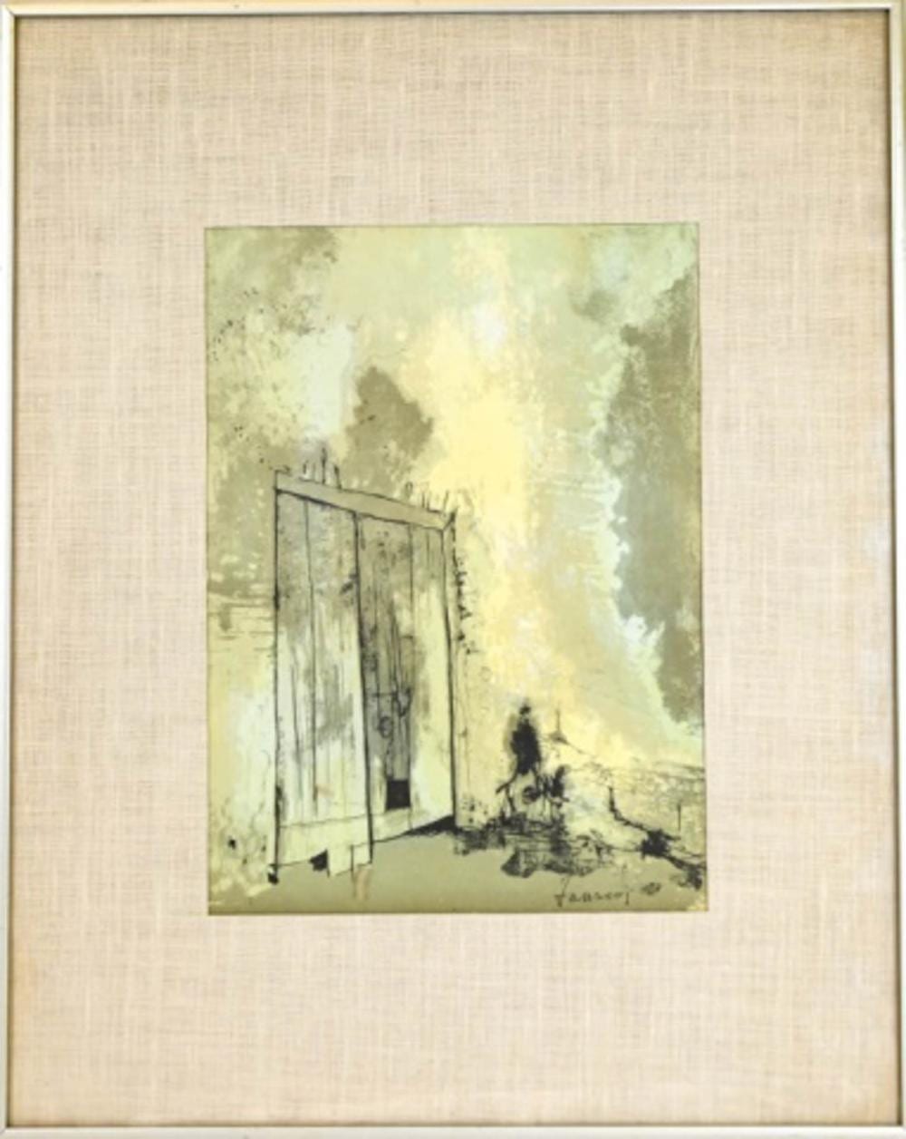 Jean Leon Jansen comparable auction result: jean leon jansen framed signed lithograph door