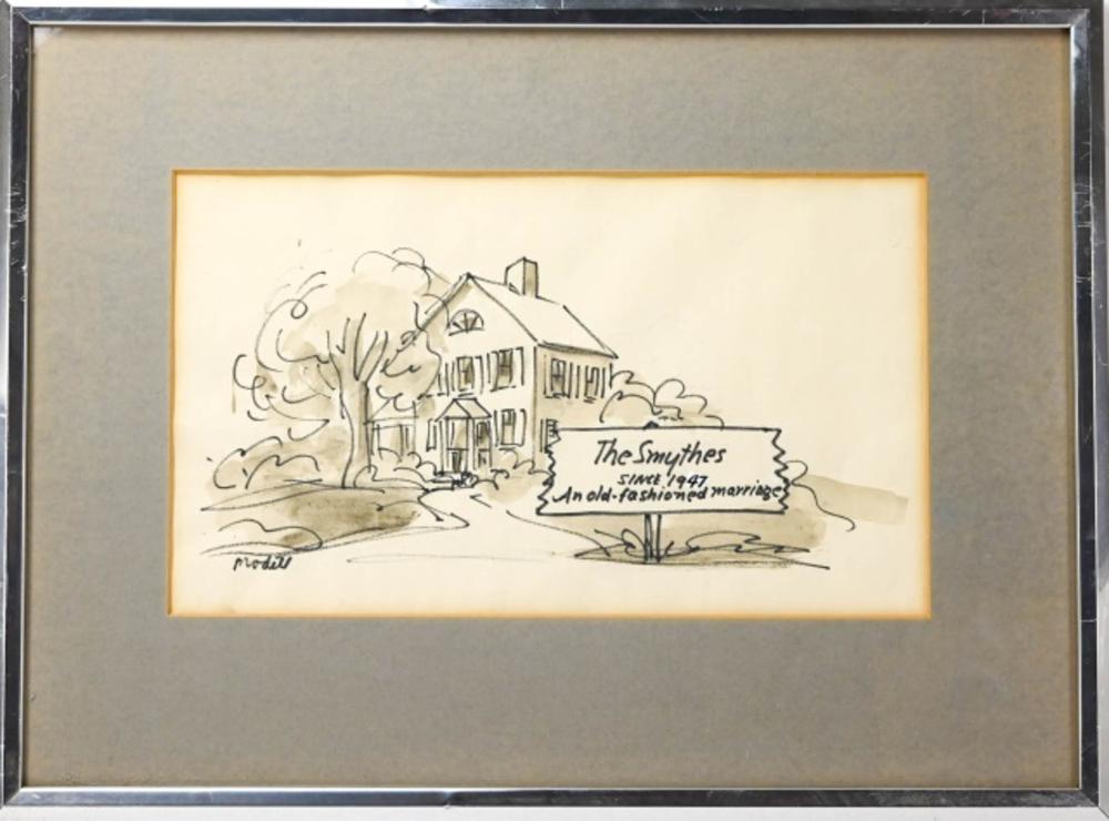 Frank Modell comparable auction result: frank modell framed cartoon