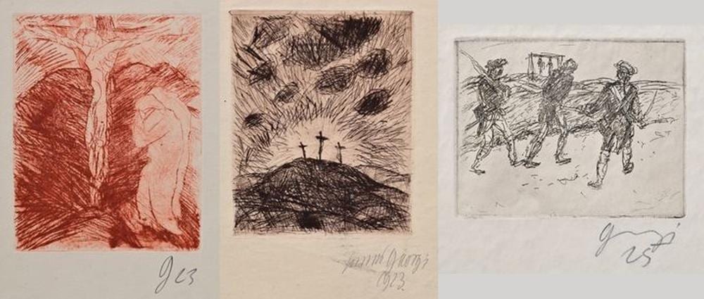 Curt Johannes Georgi comparable auction result: hanns georgi 3 blatt etchings