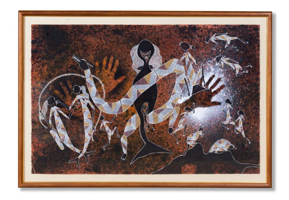 Bobby Barrdjaray Nganjmira comparable auction result: bobby barrdjaray nganjmira 1915 1992 the sacred pool at marlwon