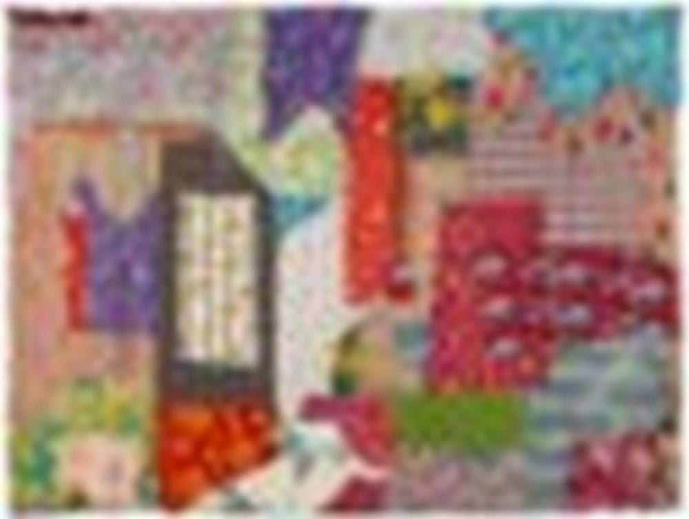 kim macconnel b 1946 never stop being thrifty and industrious found fabr · Christie's · 2023-07-05 Kim MacConnel comparable auction result: kim macconnel b 1946 never stop being thrifty and industrious found fabr