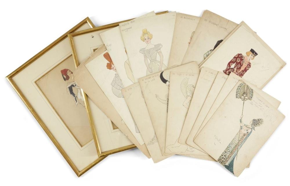 henri gerbault 1863 1930 17 costume studies some with annotations cir · Roseberys · 2023-07-04 Henri Gerbault comparable auction result: henri gerbault 1863 1930 17 costume studies some with annotations cir
