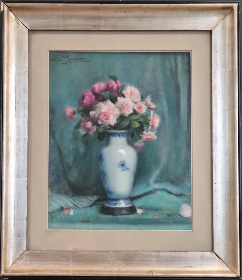 edouard masson 1881 1950 pastel bouquet of roses · Goldfield Auction · 2023-06-28 Edouard (1881) Masson comparable auction result: edouard masson 1881 1950 pastel bouquet of roses