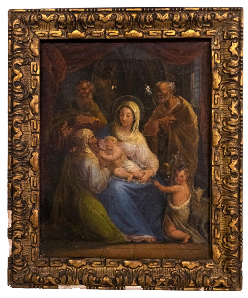 felice giani san sebastiano curone 1758 roma 1823 sacra famiglia con san giovannino sant anna e gioacchino olio su tela cm 30x23 con cornice cm 38x32 · Gliubich Casa d'Aste · 2023-07-06 Felice Giani comparable auction result: felice giani san sebastiano curone 1758 roma 1823 sacra famiglia con san giovannino sant anna e gioacchino olio su tela cm 30x23 con cornice cm 38x32