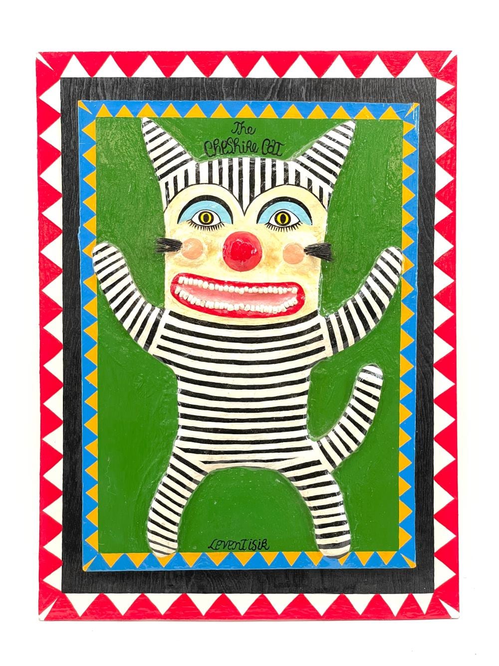 levent isik the cheshire cat mixed media on board · Bradford's · 2023-07-16 Levent Isik comparable auction result: levent isik the cheshire cat mixed media on board