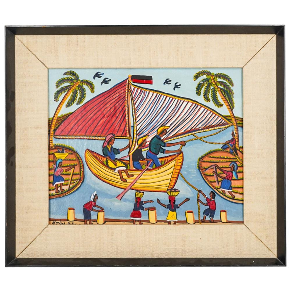 Montas Antoine comparable auction result: montas antoine haitian 1926 1988 oil on canvas