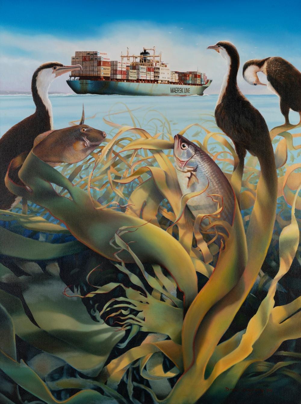 Drew Gregory comparable auction result: drew gregory born 1947 between the reef rip near pt lonsdale 1999