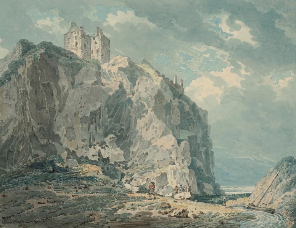 Thomas Girtin comparable auction result: thomas girtin london 1775 1802 dunnottar castle kincardine pencil pen a