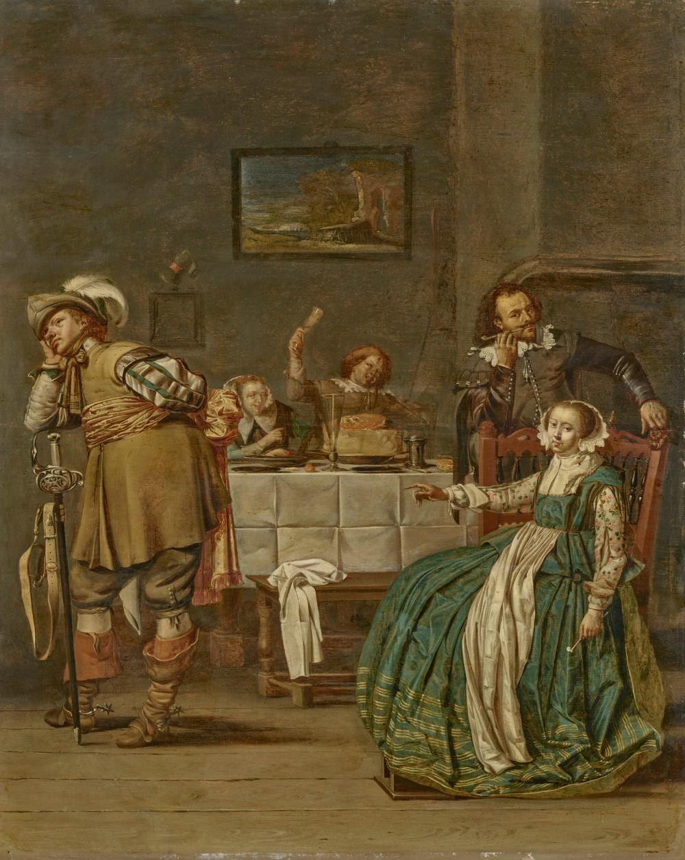 jacob duck utrecht c 1600 1667 interior with figures standing and seated · Christie's · 2023-07-06 Jacob Duck comparable auction result: jacob duck utrecht c 1600 1667 interior with figures standing and seated