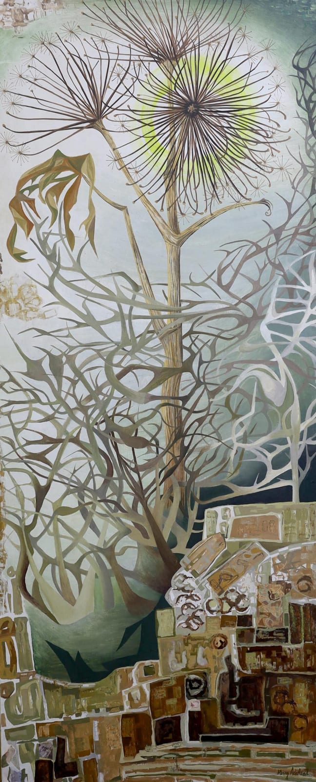 Mary Adshead comparable auction result: mary adshead english 1904 1997 out of the thicket oil on board 180 x 76cm