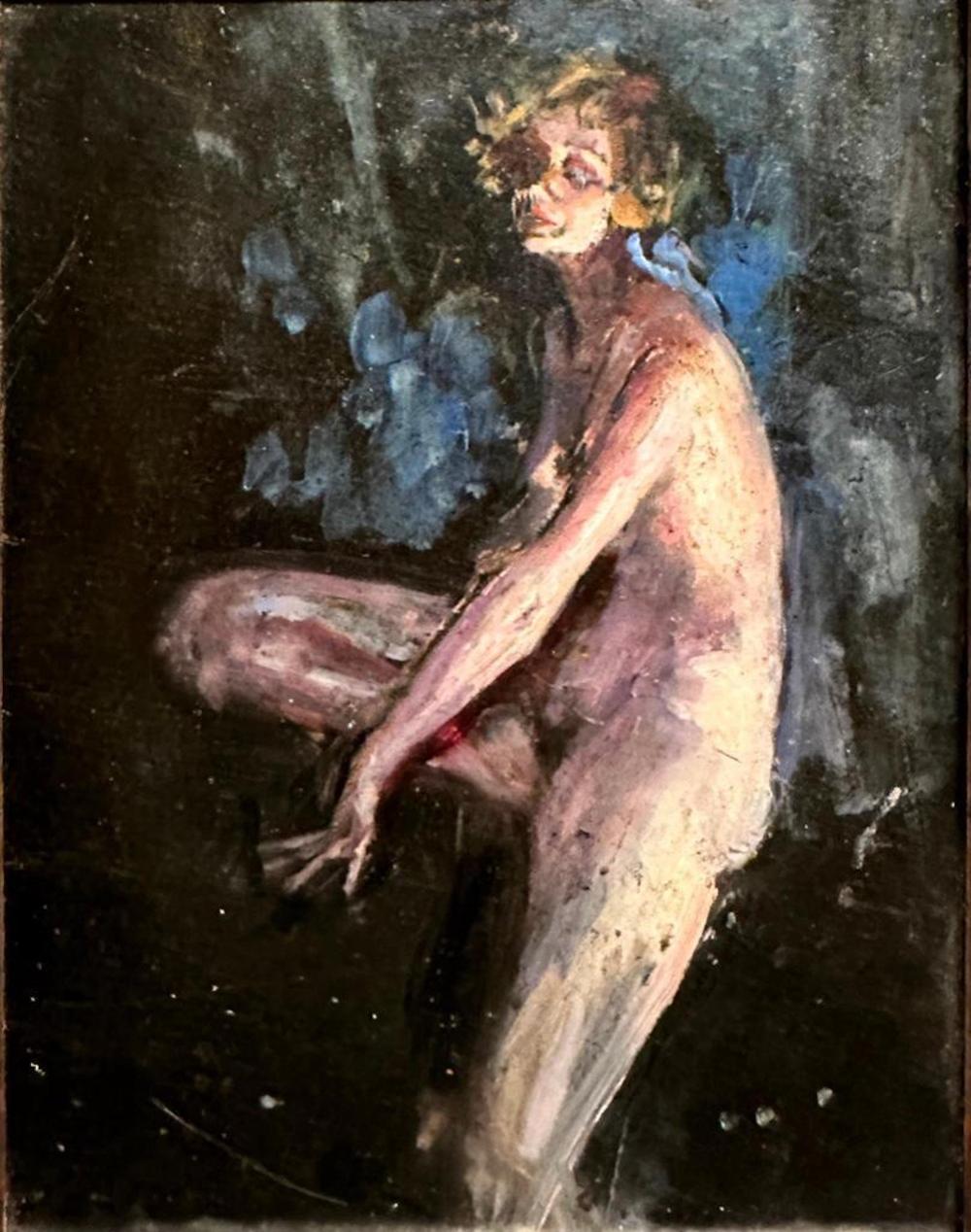 Indiana Gyberson comparable auction result: indiana gyberson oil seated nude