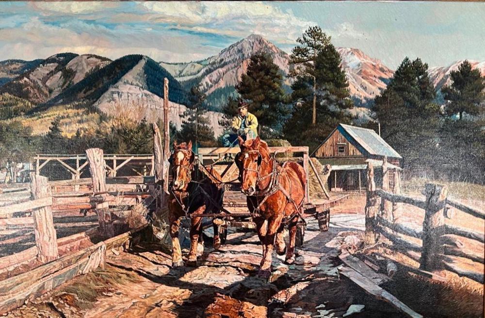 Wayne Justus comparable auction result: wayne justus oil where old ways are best